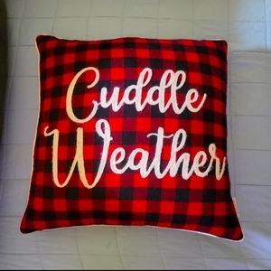 Red Plaid Cuddle Weather Pillow